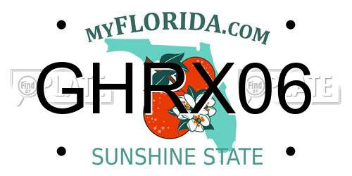GHRX06 Florida License Plate
