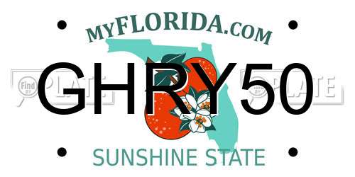 GHRY50 Florida License Plate