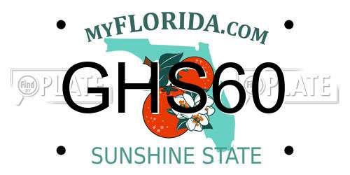 GHS60 Florida License Plate