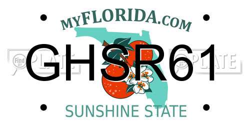 GHSR61 Florida License Plate