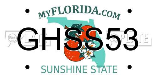 GHSS53 Florida License Plate