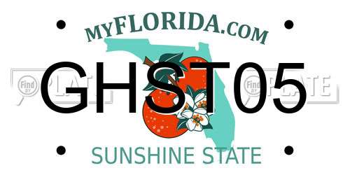 GHST05 Florida License Plate