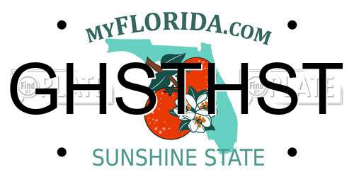 GHSTHST Florida License Plate