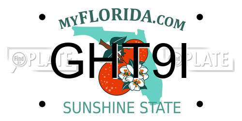 GHT9I Florida License Plate