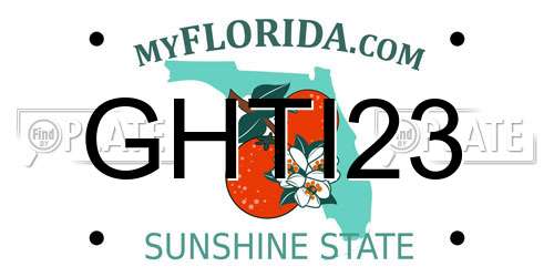 GHTI23 Florida License Plate