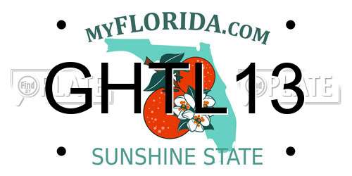 GHTL13 Florida License Plate