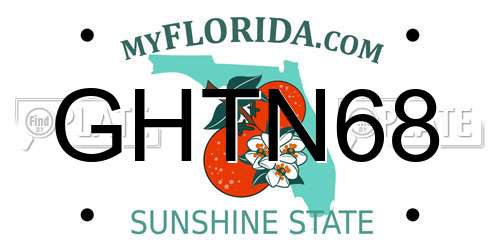 GHTN68 Florida License Plate
