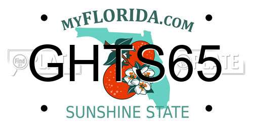 GHTS65 Florida License Plate