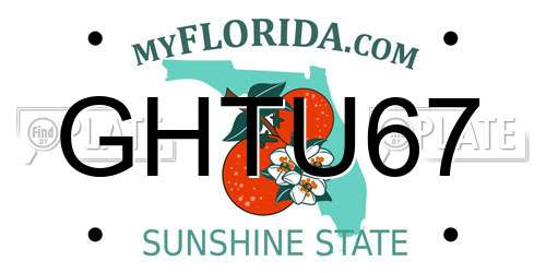 GHTU67 Florida License Plate