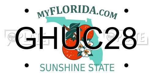 GHUC28 Florida License Plate