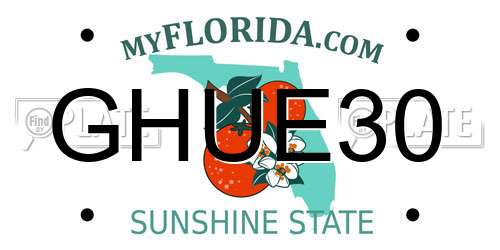 GHUE30 Florida License Plate