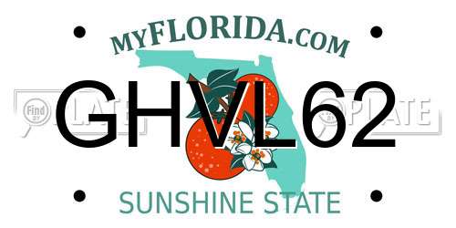 GHVL62 Florida License Plate