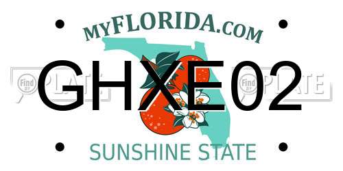 GHXE02 Florida License Plate