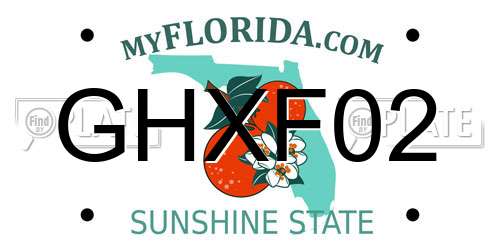 GHXF02 Florida License Plate