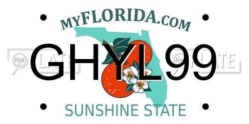 GHYL99 Florida License Plate