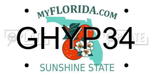 GHYP34 Florida License Plate