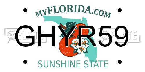 GHYR59 Florida License Plate