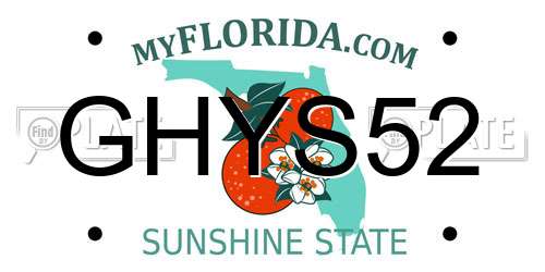 GHYS52 Florida License Plate