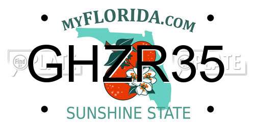GHZR35 Florida License Plate