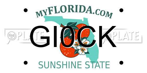 GI0CK Florida License Plate