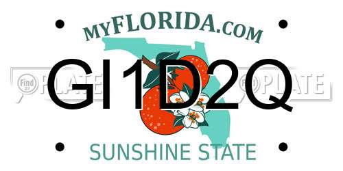 GI1D2Q Florida License Plate