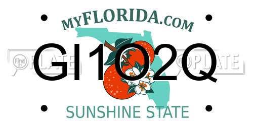 GI1O2Q Florida License Plate