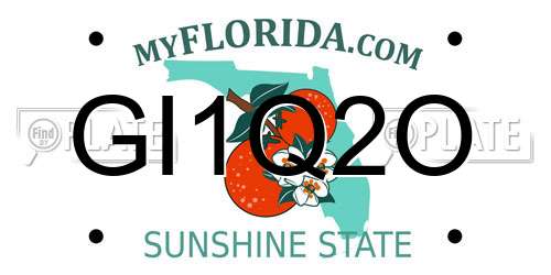 GI1Q2O Florida License Plate