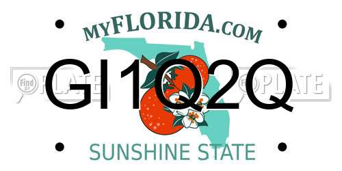 GI1Q2Q Florida License Plate
