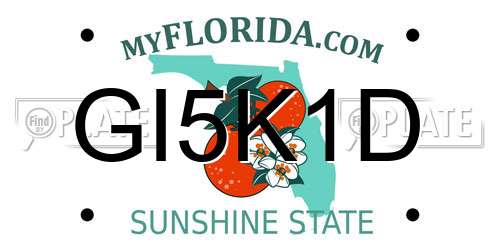 GI5K1D Florida License Plate