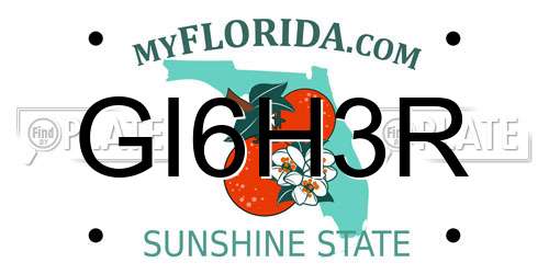 GI6H3R Florida License Plate