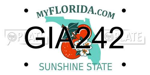 GIA242 Florida License Plate