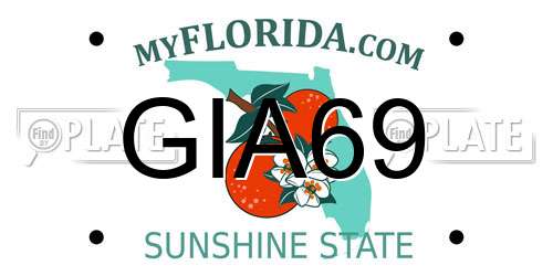 GIA69 Florida License Plate