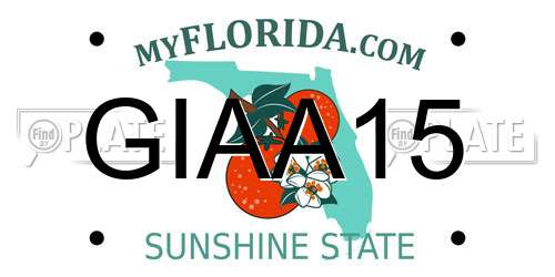 GIAA15 Florida License Plate