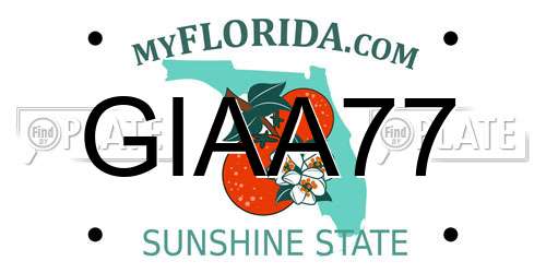 GIAA77 Florida License Plate