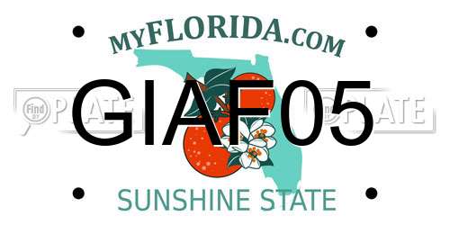 GIAF05 Florida License Plate