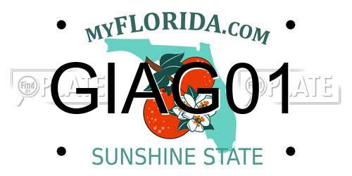 GIAG01 Florida License Plate
