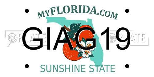 GIAG19 Florida License Plate