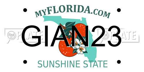GIAN23 Florida License Plate