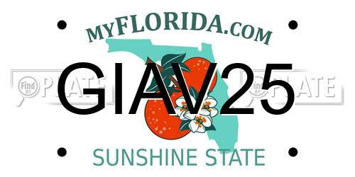 GIAV25 Florida License Plate