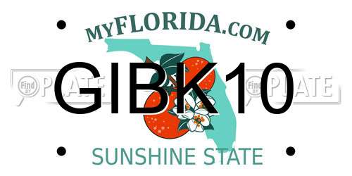 GIBK10 Florida License Plate