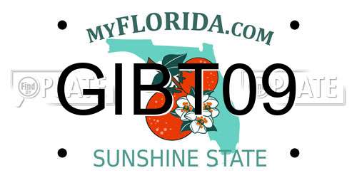 GIBT09 Florida License Plate