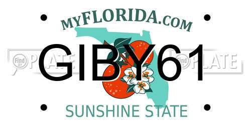 GIBY61 Florida License Plate