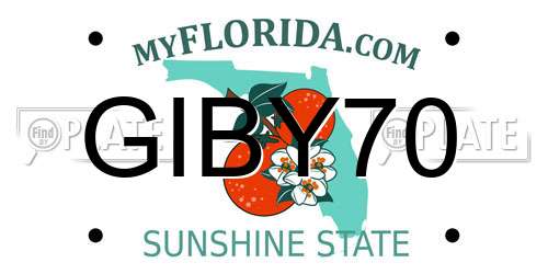 GIBY70 Florida License Plate