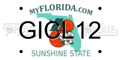 GICL12 Florida License Plate