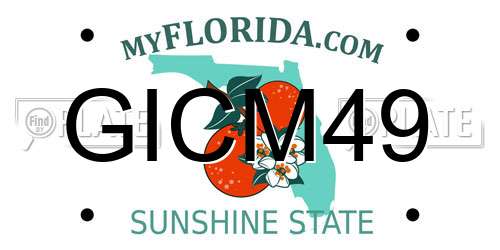 GICM49 Florida License Plate