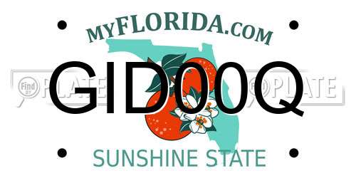 GID00Q Florida License Plate