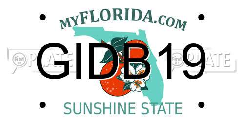 GIDB19 Florida License Plate