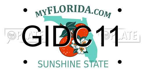GIDC11 Florida License Plate