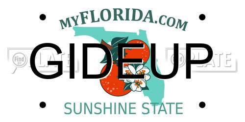 GIDEUP Florida License Plate