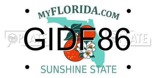 GIDF86 Florida License Plate
